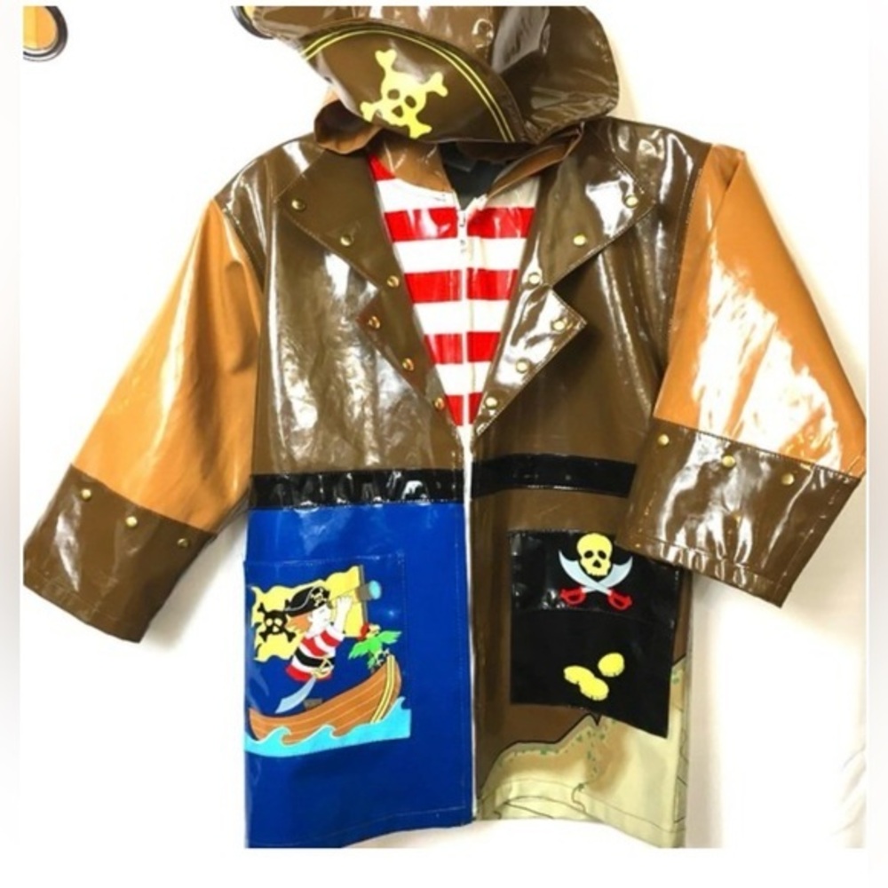 Kidorable Pirate Raincoat with Hood 3T Boys or Girls!